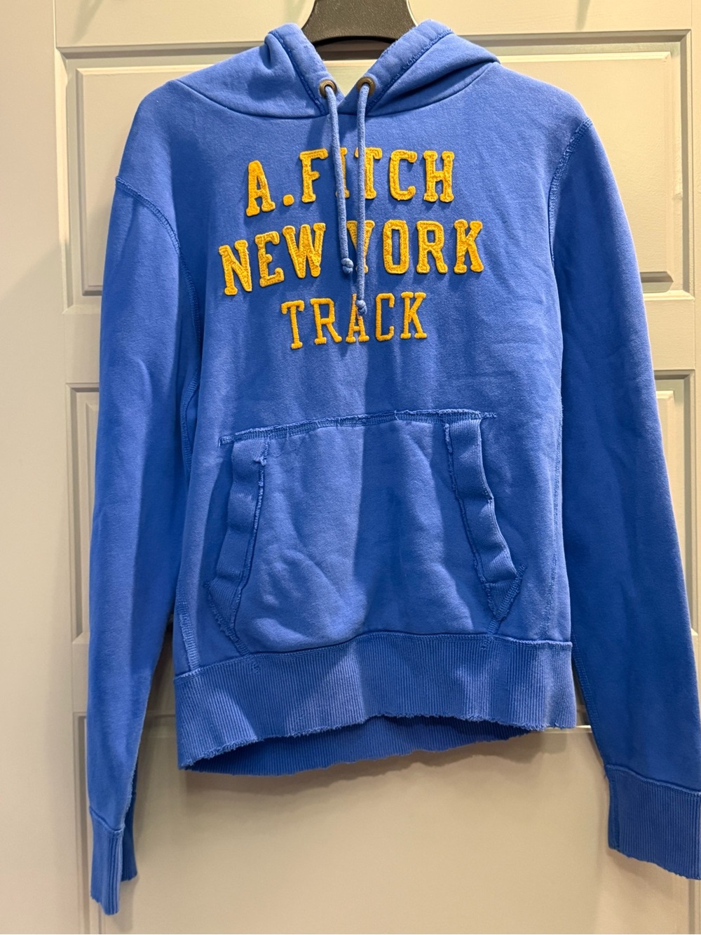 Abercrombie and Fin h New York Track Blue Hoodie Sweater